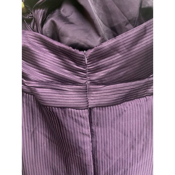 NEW! Show PO Marlette Midi Pleated Open Back Halter Dress Purple Women's 14 - Picture 7 of 12